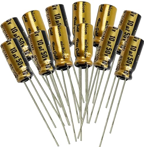Nichicon Muse FG 10uF 50v (Fine Gold) 20% Audio-Grade Capacitor,