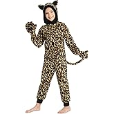 Wizland Animal Costume for Kids, Leopard Cow Monkey Reindeer Tiger Dalmatian Snowman Santa for Christmas Halloween
