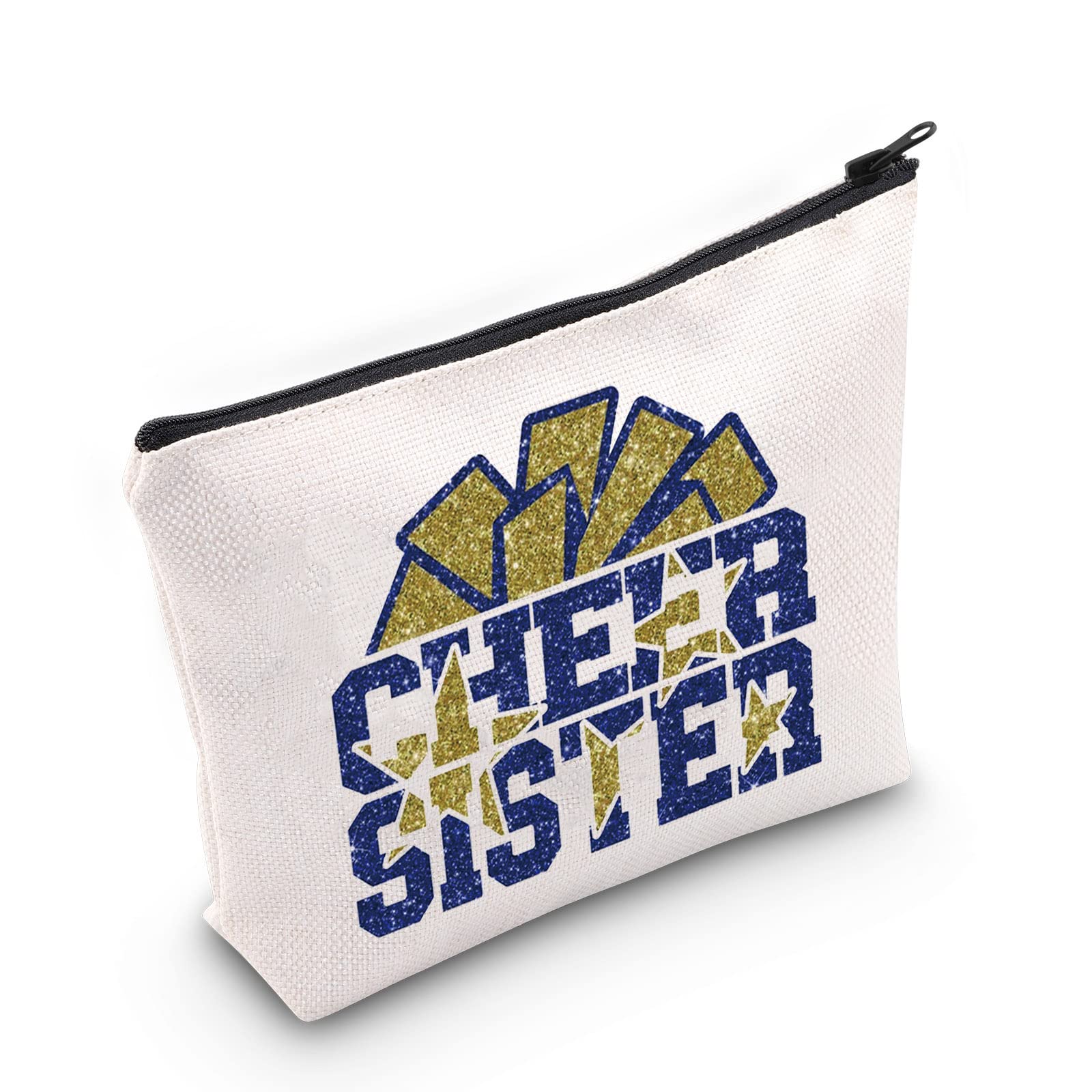 LEVLO Cheering Sister Cosmetic Bag Cheerleader Sisters Gift Cheer Sister Make Up Zipper Pouch Bag For Cheer Team, Cheer Sister, Cosmetic Bag