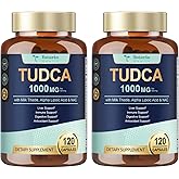 Totaria 2 Packs TUDCA 1000mg Liver Support Supplement with Milk Thistle, NAC, ALA, 80% Silymarin, 15-in-1 Extra Strength Bile Salts