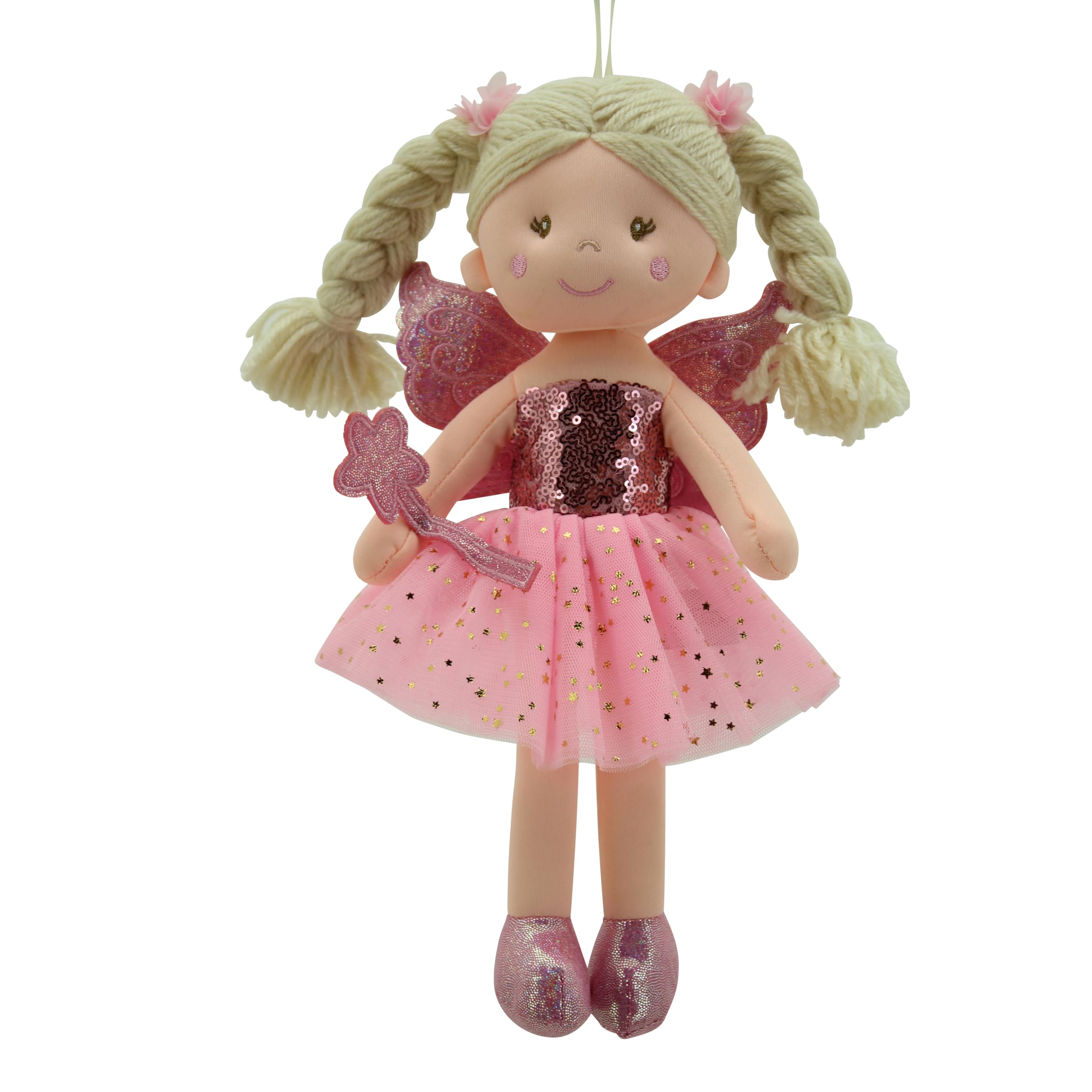 Sweety Toys 11773 Rag Doll Fairy Plush Toy Princess 30 cm Pink