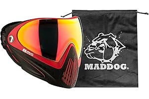 Maddog Dye I4 PRO Thermal Dual-Pane Anti-Fog Lens Paintball Airsoft Mask Goggle System Combo with Microfiber Storage Bag