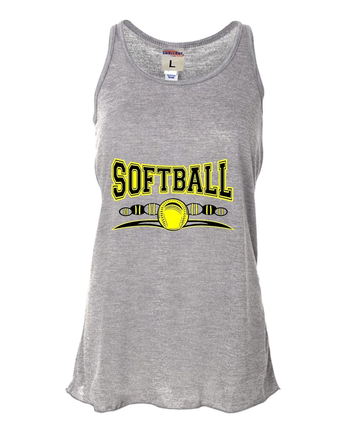 Softball Cool Design Fastpitch Flowy Racerback Tank Top T Shirt Kinihax