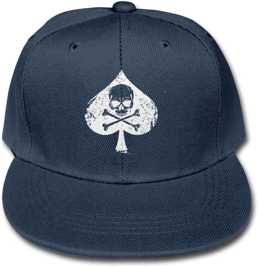 Ace of Spades Skull & Crossbones Kid Sunbonnet Caps Ash