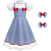 Blue Plaid Costume for Girls Dress Up Outfits Halloween Cosplay Role Play