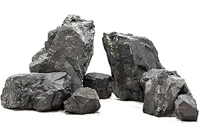 Unocho Aquarium Rock Stone Fish Tank Rocks 5lb Natural Rocks for Aquariums Aquascaping Landscaping Model Tank Decoration Vivariums Paludarium Miniature and Fairy Garden(3"-6"-4pcs)