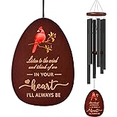 Cardinal Wind Chimes in Memory of Loved One,Sympathy Wind Chimes Memorial Wind Chime for Loss of a Loved One Mother Father,Cardinal Gifts & Sympathy Gift for Bereavement,Condolence,Funeral