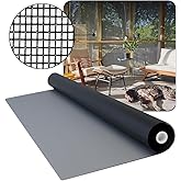 DOCAZOO Window Screen Mesh 72 in x 100 Ft | Fiberglass Window Screen Replacement Mesh Roll for Windows, Patios, Porches &amp; Doors (Charcoal)