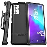 Encased Galaxy Note 20 Ultra Belt Clip Protective Holster Case (2020 Rebel Armor) Heavy Duty Rugged Full Body Cover with Holder for Samsung Note 20 Ultra (Black)