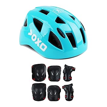 【クリックで詳細表示】ヘルメット こども 用 自転車 男の子 女の子 兼用 キッズ 小学生 軽量 通気性 スポーツヘルメット サイクリング スケート スキープロテクターセット BEATON JAPAN