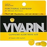 Vivarin, Caffeine Pills, 200mg Caffeine per Dose, Safely and Effectively Helps You Stay Awake, No Sugar, Calories or Hidden I