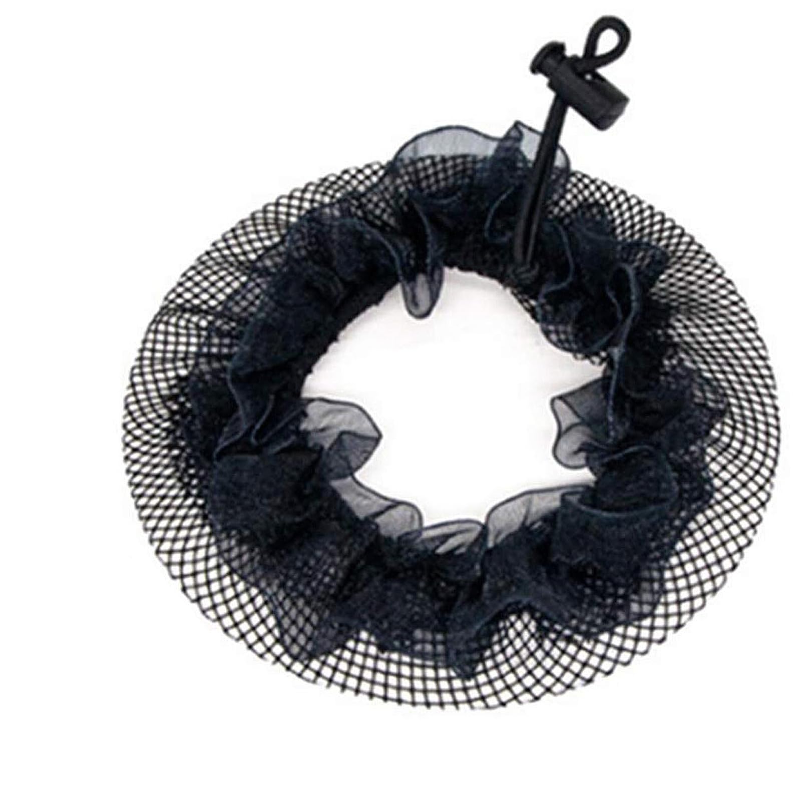 5 Pcs Ponytail Net Drawstring,Invisible Thick Hair Mesh,Elastic Hair Nets, Resuable Black Bun Nets, Holder Caps Hair Bun Net for Women, Hairnets for Dance Ballet Wig Catering Bun and Hair Fixing