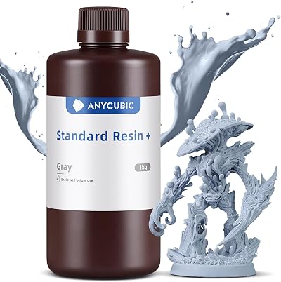 ANYCUBIC Upgraded Standard Resin 1kg Grey Low Odor High Precision Photopolymer