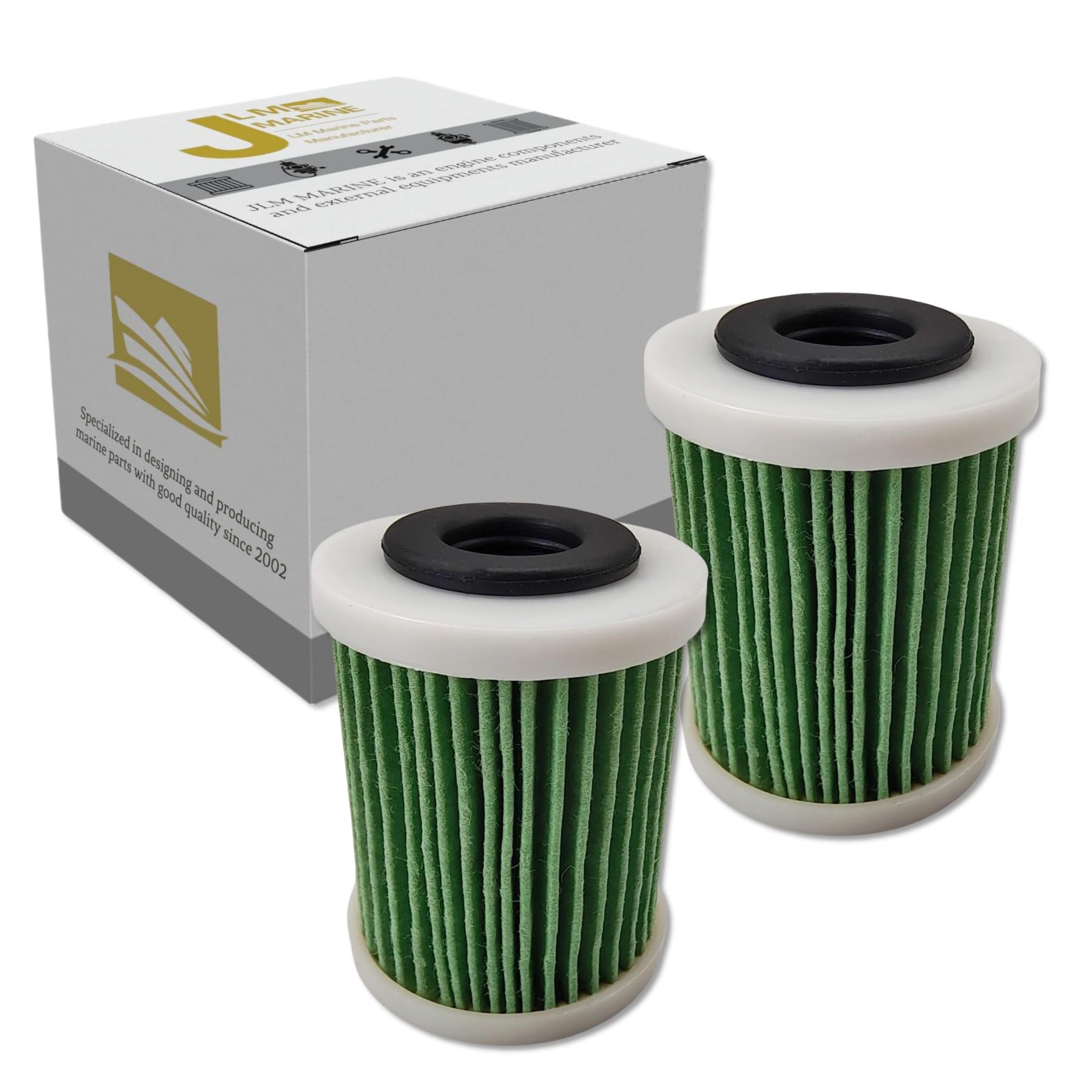 Photo 1 of JLM MARINE 6P3-WS24A-02 2 PCS Fuel Filters for Yamaha 150 175 200 225 250 300 350 HP Outboard Engines 6P3-WS24A-01 6P3-24563-01 Sierra 18-79809