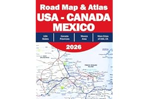 Road Map Canada USA Mexico - North America Road Map 2025 - Road Atlas North America 2026 - Road Map Canada