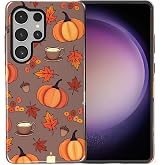 artslion for Samsung Galaxy S25 Ultra Case for Women Girl Men Boy, Shockproof Soft Silicone & Hard PC Shell Protective Case for Samsung Galaxy S25 Ultra - Pumpkin Halloween Fall