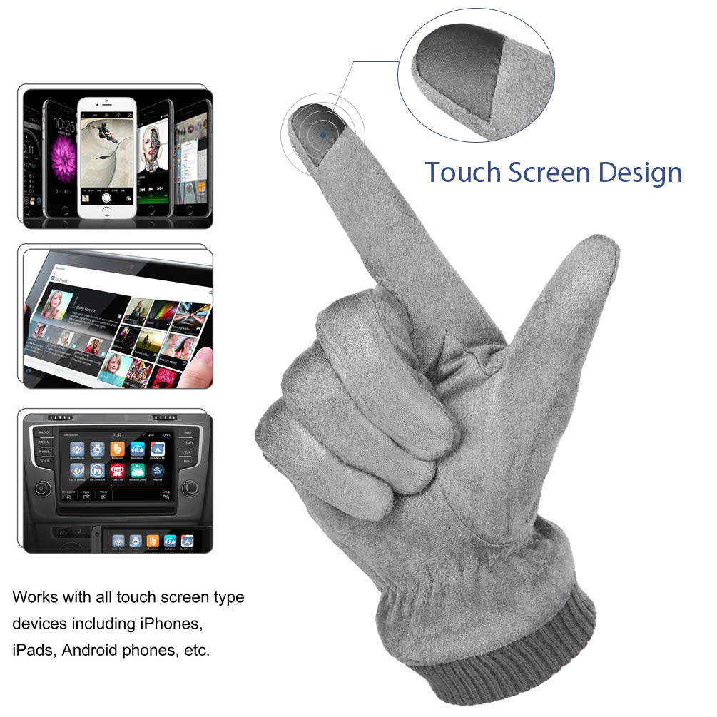 VBIGER Gants Hiver Chaud Tactile Sport Velo Épaissir pour Homme