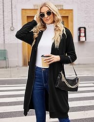 ELESOL Women's Casual Zip up Hoodies Long Tunic