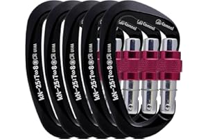 CAMNAL Heavy Duty Carabiner UIAA Certified Locking Carabiner 25KN (About 5620 lbs) Screw Lock Carabiner D Shape Carabiner Clip for Rock Climbing, Mountaineer, Aerial Work