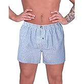 LUFT Mens Classic Pin Stripes Comfy Pull On Soft Underwear Trunks Boxer Shorts