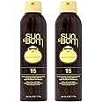 Sun Bum Original SPF 15 Sunscreen Body Spray | Broad Spectrum Moisturizing Sunblock with Vitamin E | Hawaii 104 Act Compliant (Octinoxate & Oxybenzone Free) | 2 Pack, 6 oz