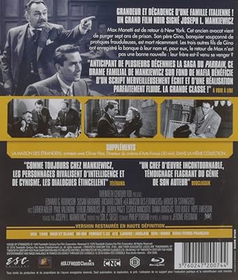 Amazon.com: House of Strangers (La Maison des étrangers) [Blu-ray Region B Import - France]: Susan Hayward, Richard Conte, Roger Moore, Edward G. Robinson, ...