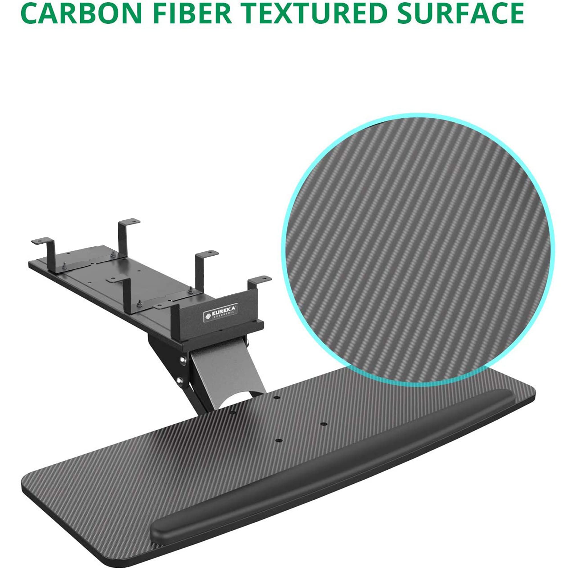 EUREKA ERGONOMIC Height Adjustable Mouse & Keyboard Tray Under Desk, 28x10'' Large Slide Out