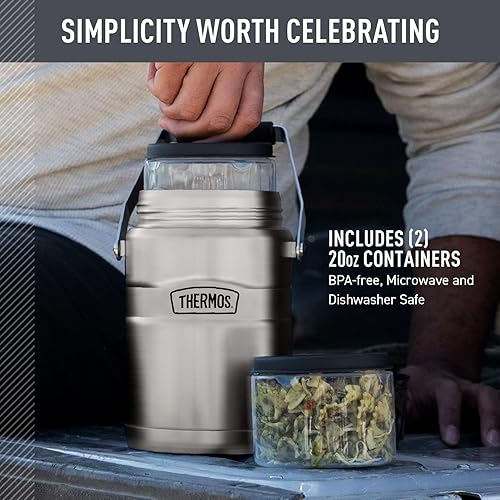 THERMOS Stainless King Vacuum-Insulated Food Jar with Storage