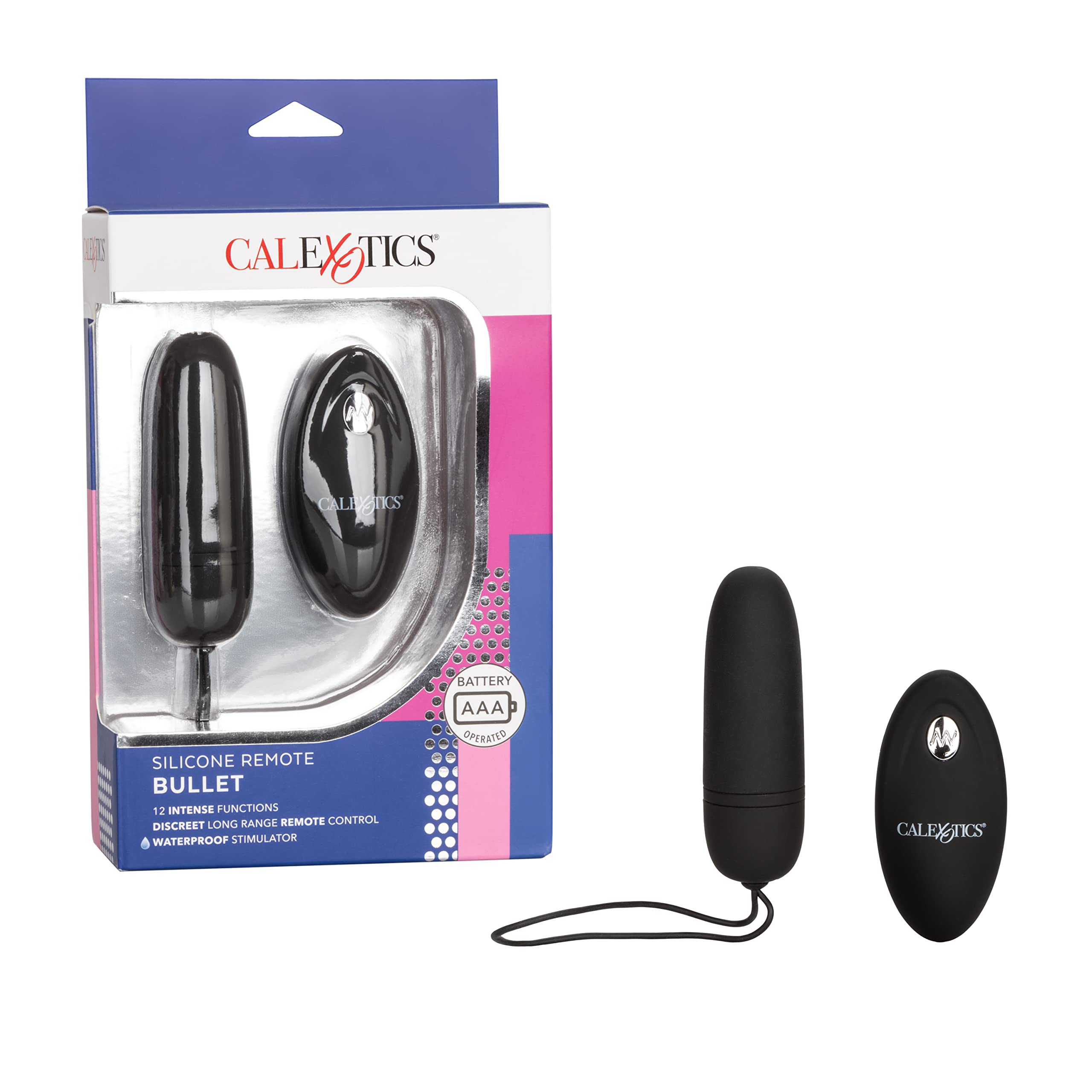 CalExotics Silicone Remote Bullet Vibrator, Black
