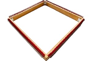 Kuksam - 20'' x 20'' Square Embroidery Hoop with Needles - Gripper Frame, Pine Wood, Fabrics Holder, Rug hooking Frame, Cross Stitch Hoop, Wmbroidery - (50 x 50 cm)