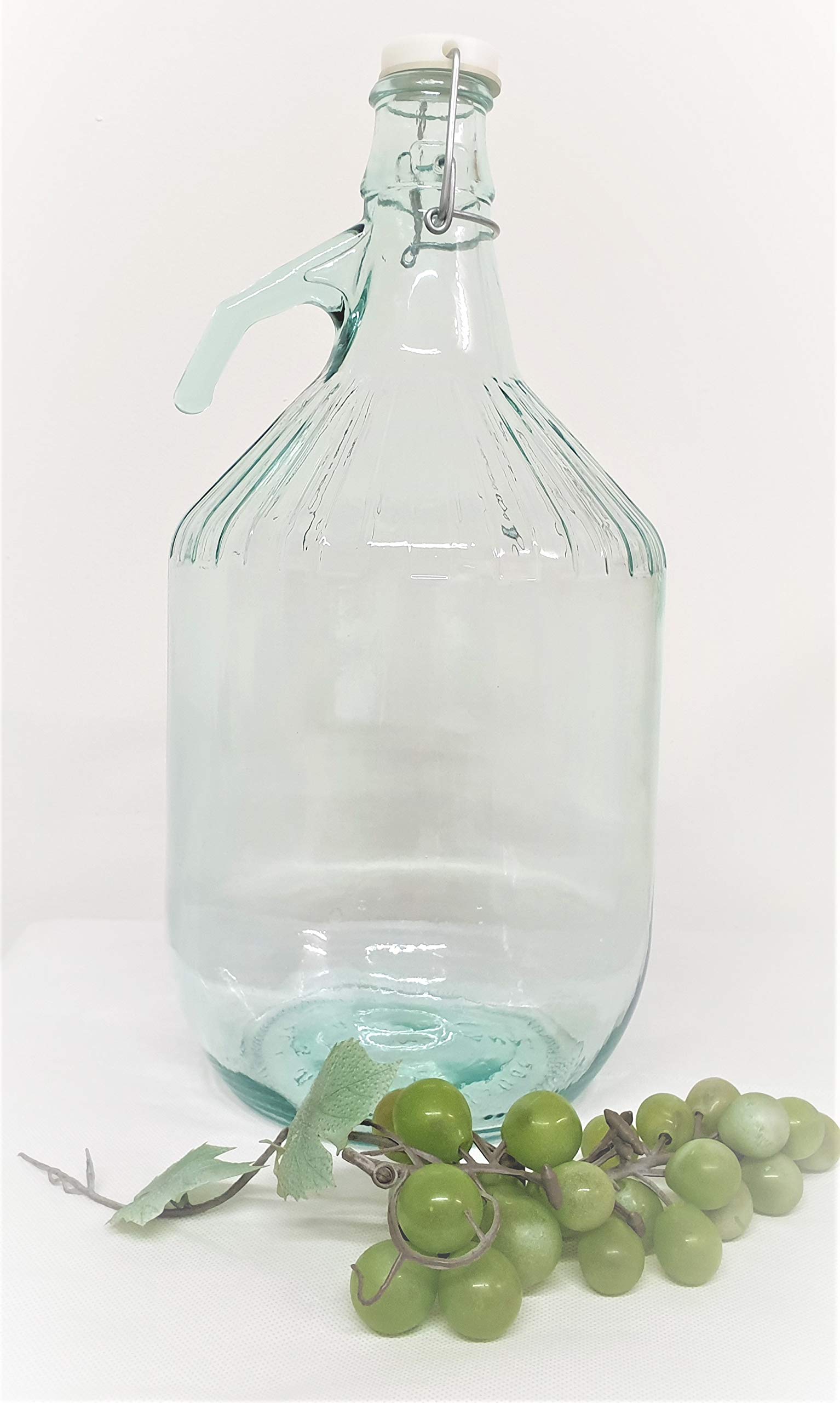 Buy 5L Demijohn (Carboy) with Handle and Swing TOP Cap Free Rubber Bung & AIRLOCK!! Online at
