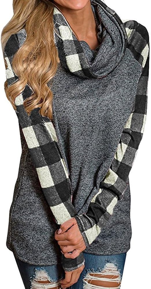 Maglione Donna Collo Alto Con Bottoni - Felpa Elegante Asimmetrica, Autunno/Inverno - Foto 6