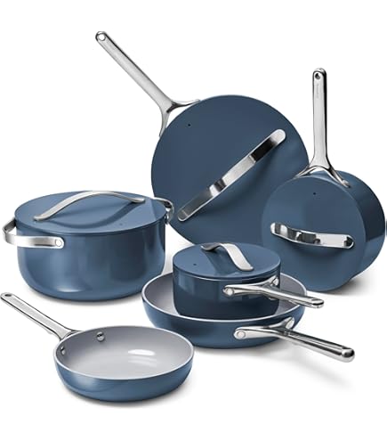 Caraway Tempered Glass Lids Set - 4 Sizes (7", 8", 10.5", 12"), Oven Safe To 425°F, Fits Ceramic & Stainless Steel Cookware