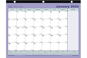 Brownline 2024 Monthly Desk Pad Calendar, 12 Months, January to December, Three-Hole Punched, 11" x 8.5" (C181721-24)