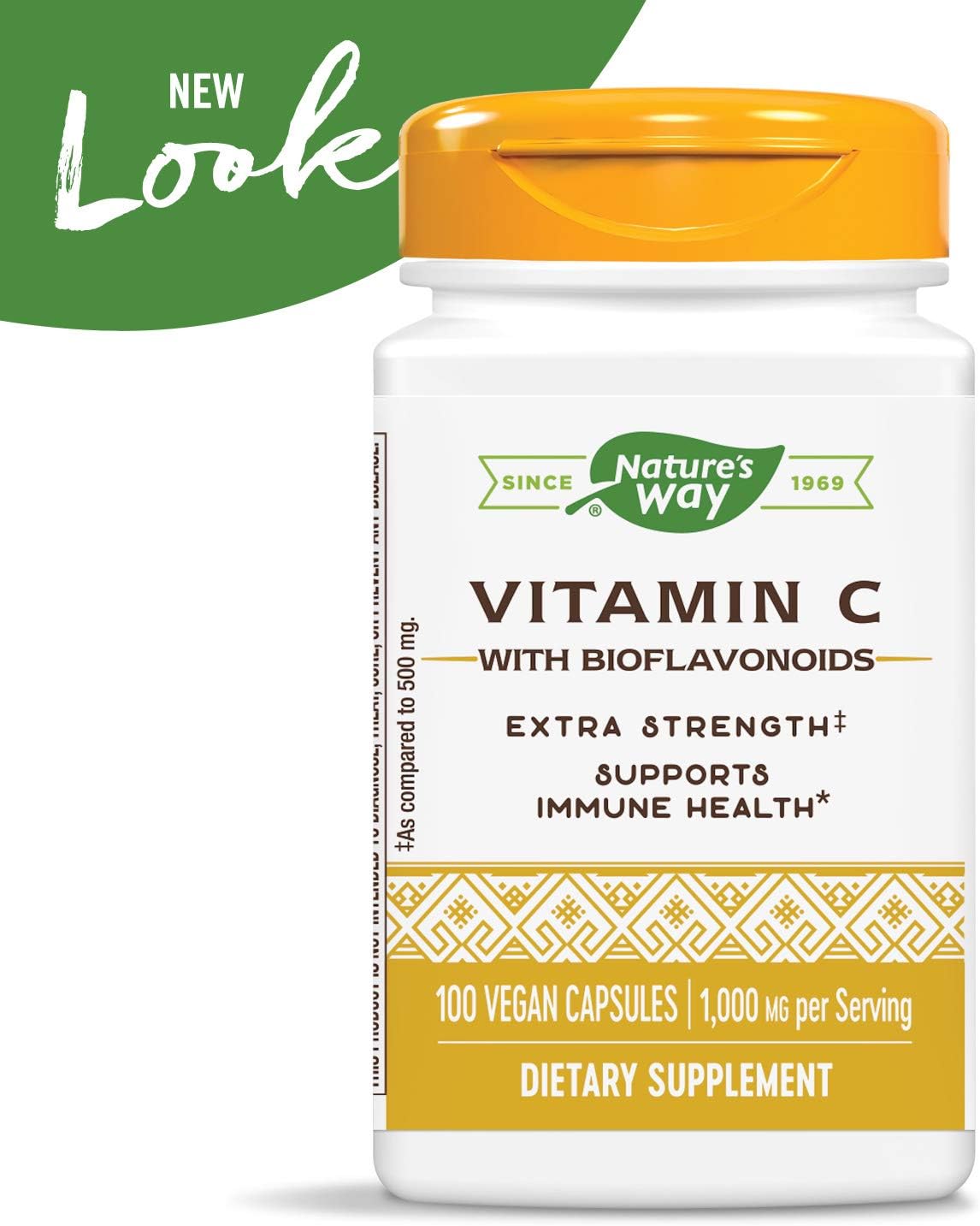 Amazon Com Nature S Way Vitamin C With Bioflavonoids 1000 Mg Vitamin C Per Serving 100 Capsules Health Personal Care