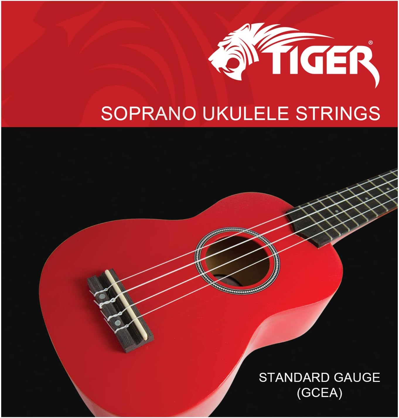 TIGER UAC14 Soprano Ukulele Strings - Standard Gauge - Quality Tone, white, Single Pack