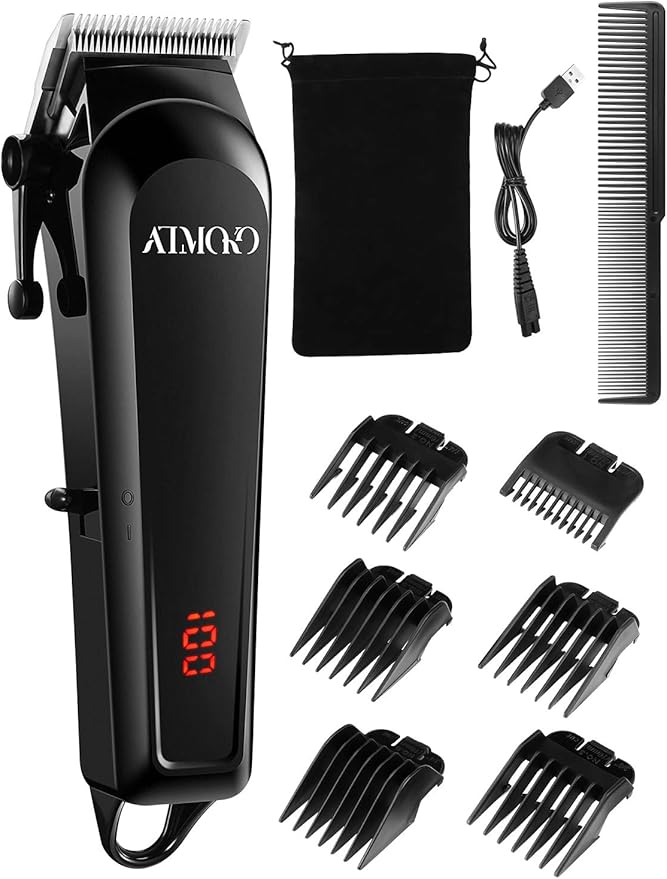 Professional Cordless Hair Clippers for Men, ATMOKO Beard Trimmer with