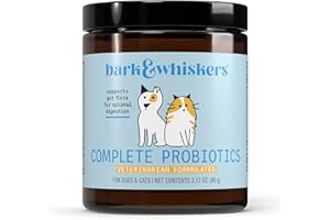 Bark & Whiskers Complete Probiotics, for Dogs and Cats, 3.17 oz (90 g), Supports Immune Function, Digestive Support, Veterinarian Formulated, Non GMO, Dr. Mercola