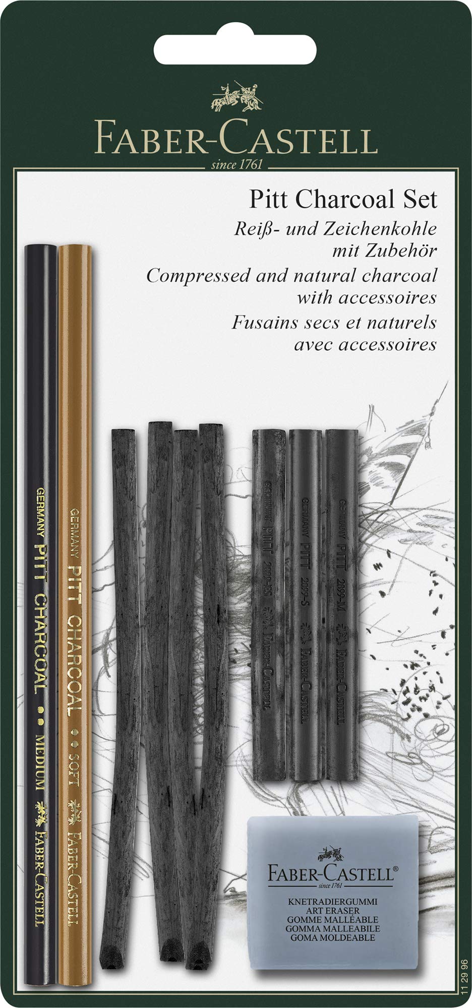 Faber-Castell Pitt Monochrome Charcoal Set Blister-Card
