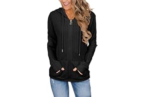 JomeDesign Sweaters for Women Long Sleeve Sweatshirt Fashion Hoodies Zip Up Loose Casual Fall Tops S-XXL