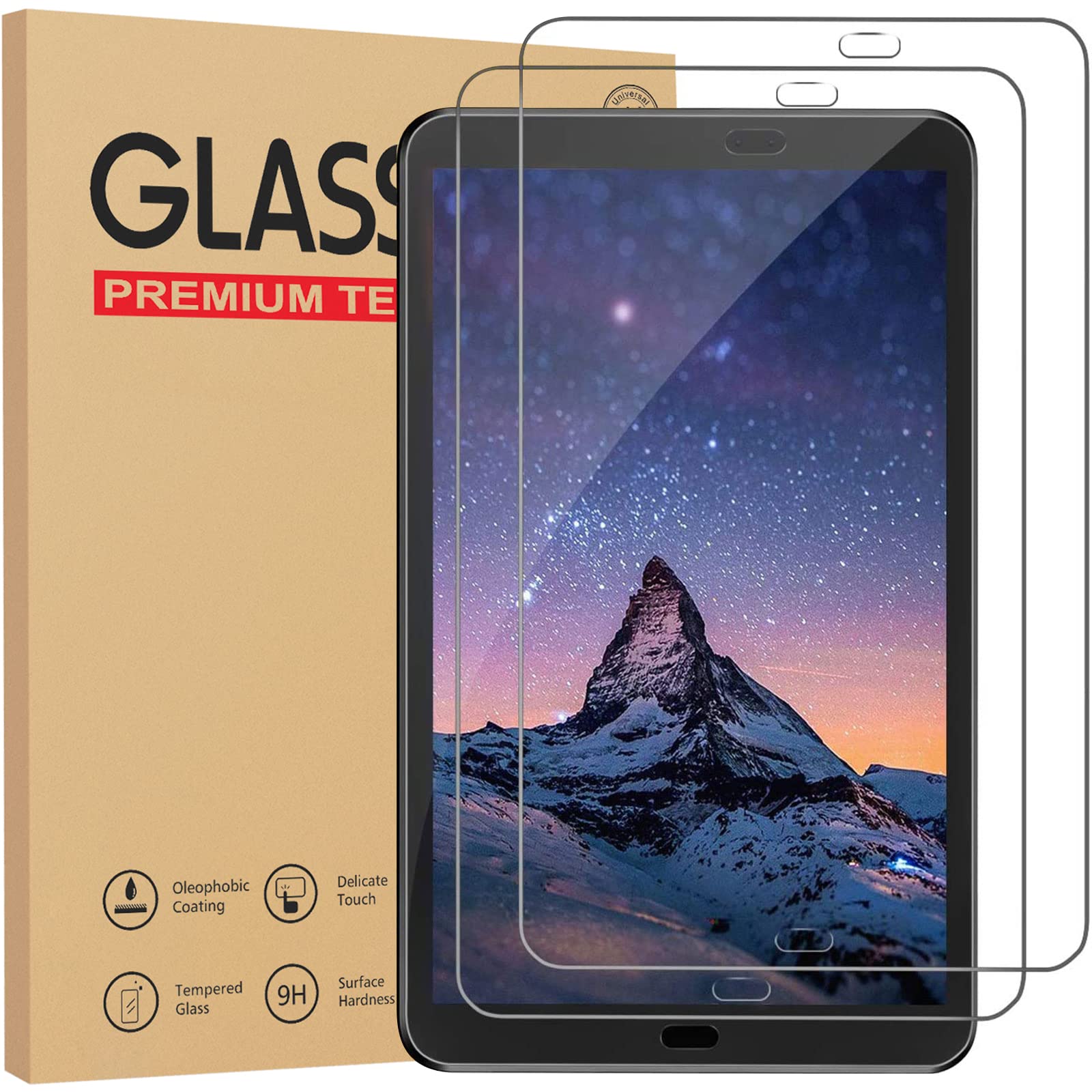 Gerutek for [2-Pack] Samsung Galaxy Tab A6 Screen Protector 10.1 inch 2016,SM-T580/ T585 Tempered Glass Screen Protector with [9H] [Ultra Clear] [Scratch Resist] [Bubble Free] for Samsung Tab A6