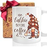 Funny No Talkie Before Coffee Mug Gift for Coffee Lovers, Cute Morning Coffee mug for Women, Birthday Christmas Novelty Ceramic Mugs Gifts for Mom Wife Sisters Girlfriend Friends Coworkers Bestie94
