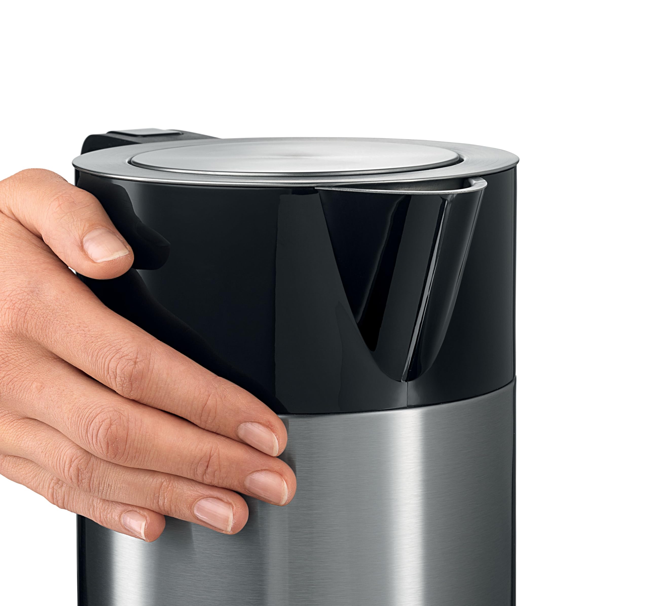 Bosch kabelloser Wasserkocher TWK7203, Abschaltautomatik, Überhitzungsschutz, 7 Temperatureinstellungen, Warmhaltefunktion, 1,7 L, 2200 W, schwarz 3