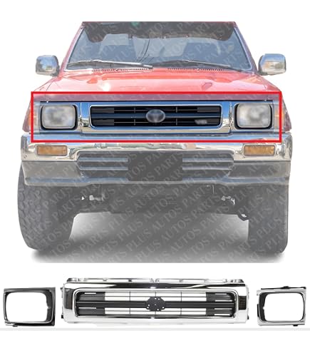 Amazon.com: US AUTO PARTS PLUS New Front Grille Chrome Shell And