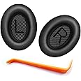 QC35 Ear Pads - Replacement Earpads Designed Exclusively for Bose QuietComfort 35 II and QC35 Headphones & More(Black)