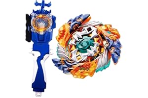SUPERBLADE Metal Fusion Games Blade Toy Set Sparking Launcher Grip Bey Battling Top Burst Booster B-122 Starter Geist Fafnir.8'.Ab Left Right Launcher Evolution Play Blades Game Toy Set Gift for Boys