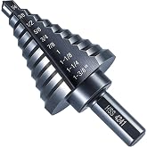 Anfrere 10 Sizes Step Drill Bit for Metal Sheet, 1/4 to 1-3/8 Inches | High Speed Steel Drill Cone Bits for Hole Drilling Cutting, HSS Multi Size Hole Stepped Up Unibit