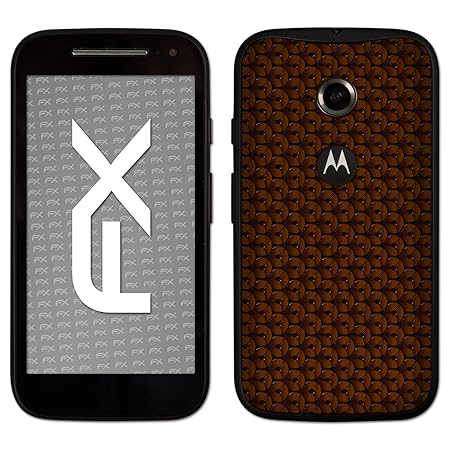 atFolix Skin kompatibel mit Motorola Moto E 2. Generation 2015, Designfolie Sticker (FX-Honeycomb-Brown), Waben-Struktur/Honi
