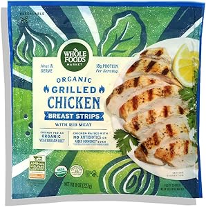 WHOLE FOODS MARKET Organic Grilled Chicken Breast Strips, 8 OZ