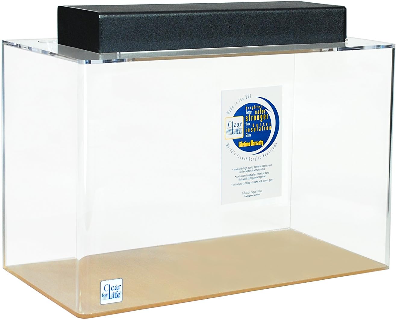 Acrylic Rectangle Aquarium 10 Gallon Clear Kitchen Dining Amazon Com